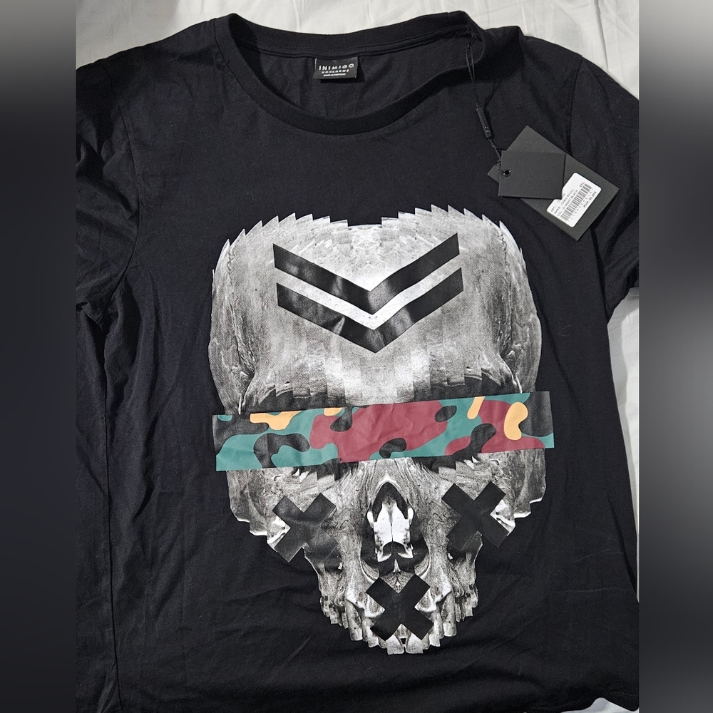 INIMIGO Men's Tee, Black, XXL